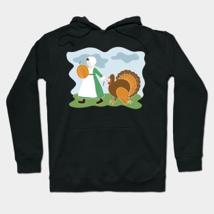 Thanksgiving Pilgrim and Turkey Hoodie